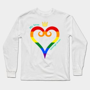 Gay Pride Heart Long Sleeve T-Shirt